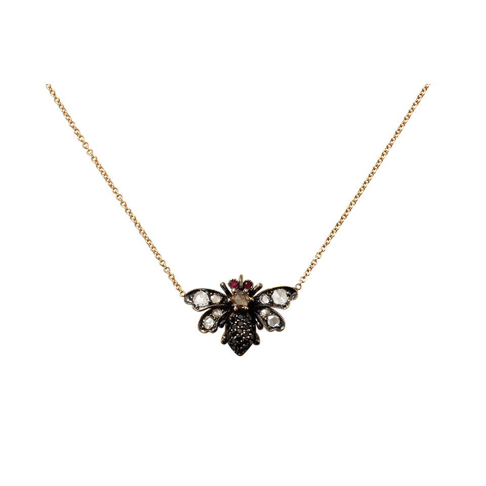 SYLVA & CIE-Diamond Bug Necklace-YELLOW GOLD