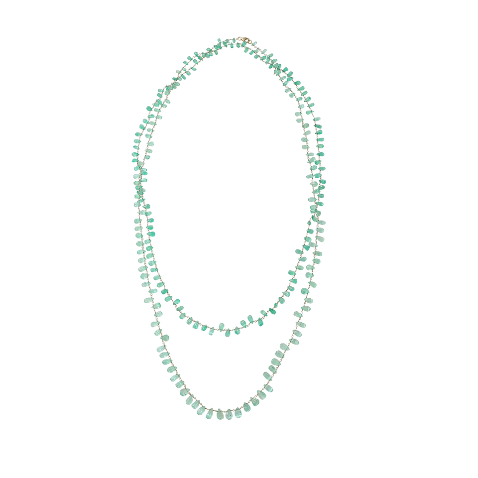 SYLVA & CIE-Emerald Bead Necklace-YELLOW GOLD