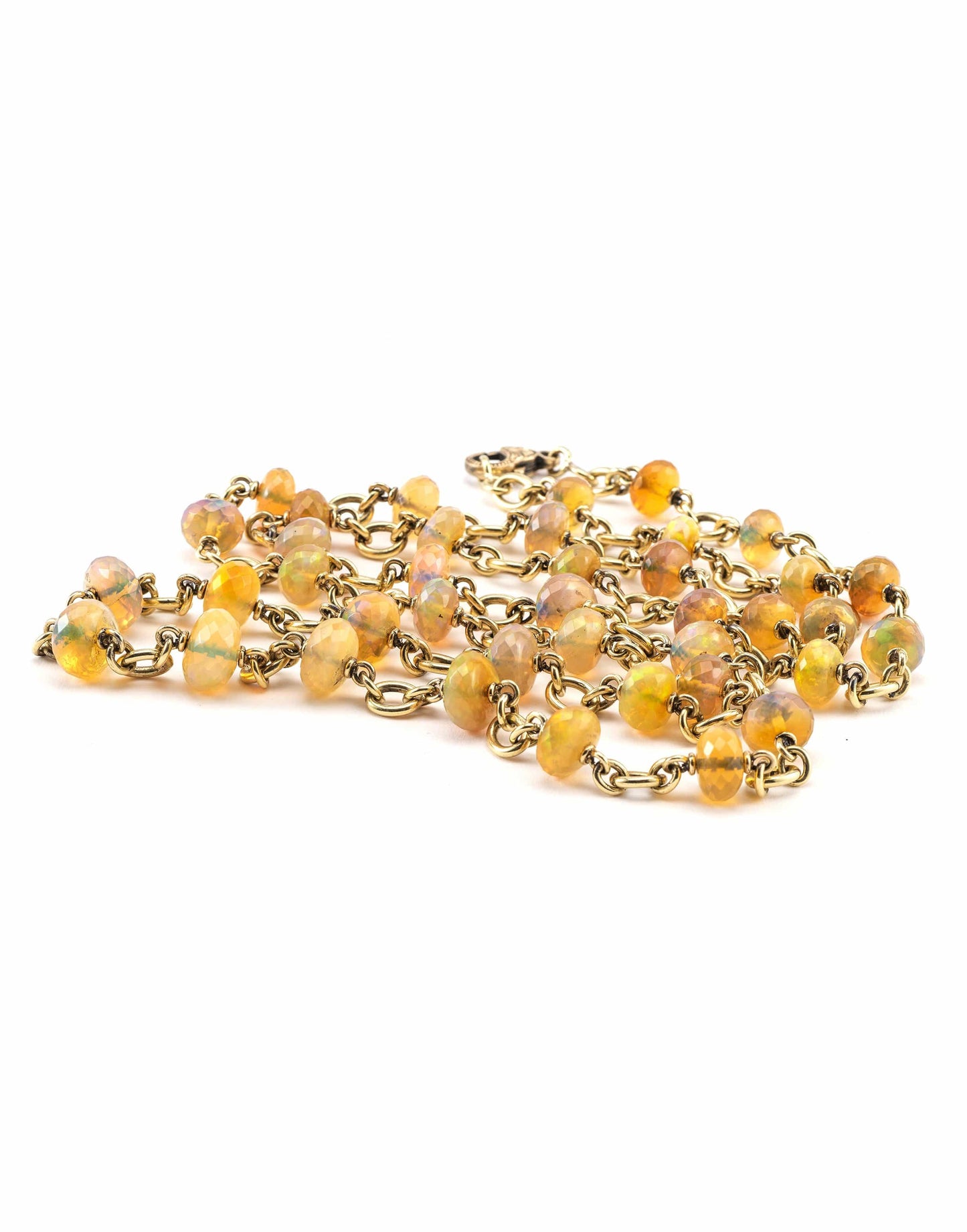 SYLVA & CIE-Ethiopian Opal Bead Necklace-YELLOW GOLD