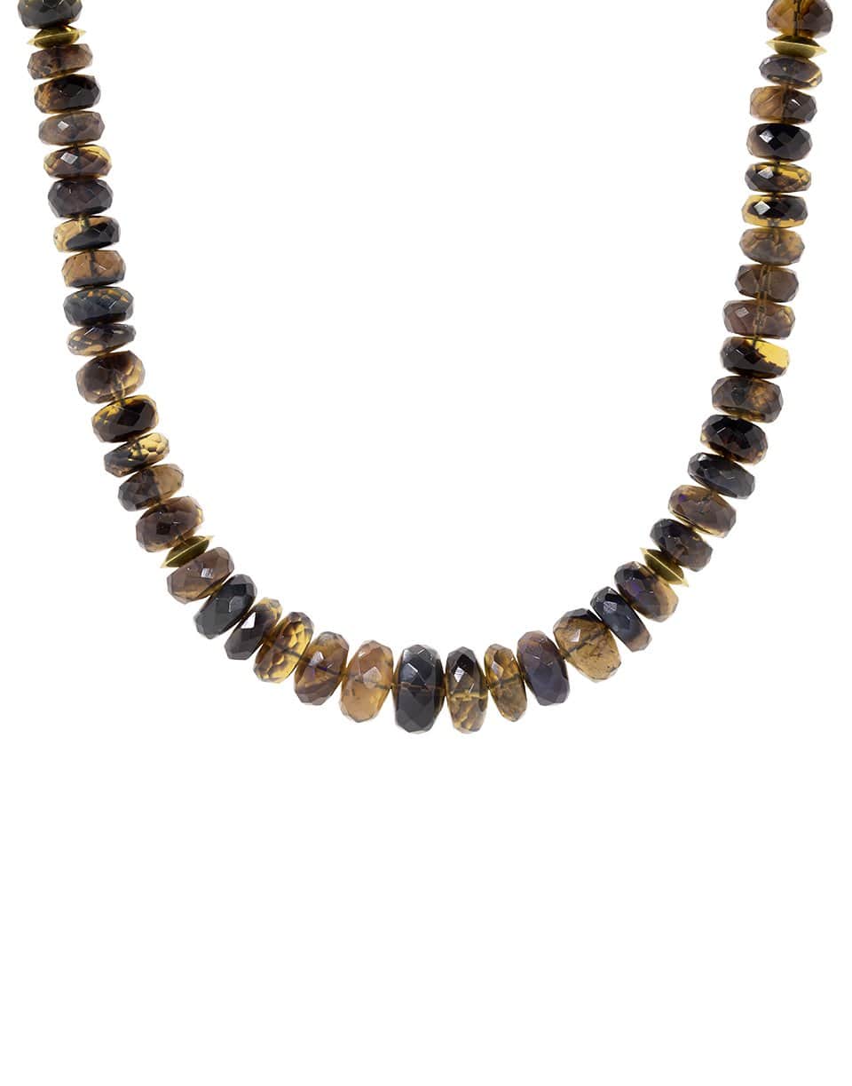 SYLVA & CIE-Ethiopian Opal Bead Necklace-YELLOW GOLD