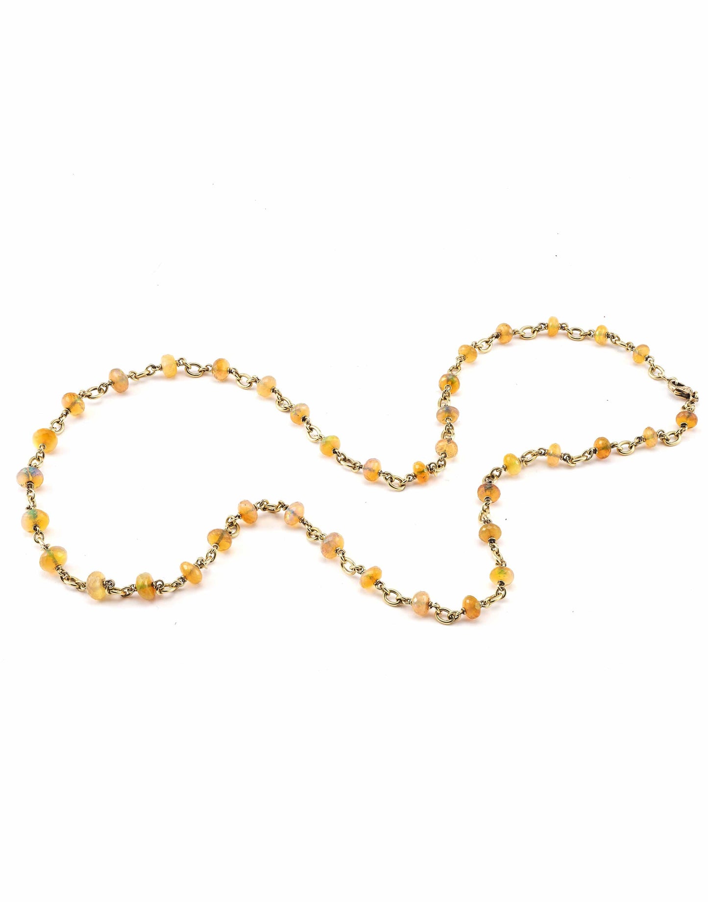 SYLVA & CIE-Ethiopian Opal Bead Necklace-YELLOW GOLD