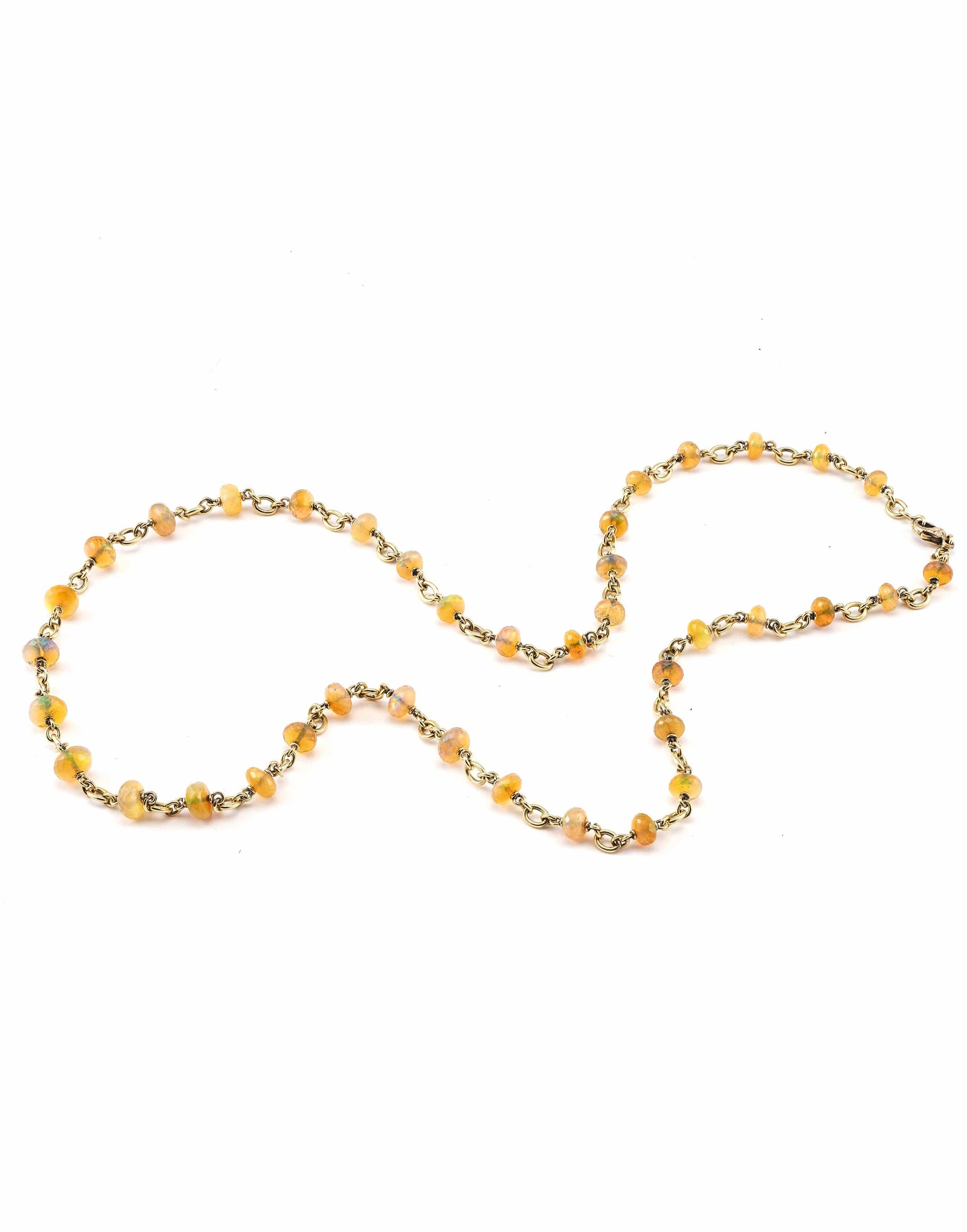 SYLVA & CIE-Ethiopian Opal Bead Necklace-YELLOW GOLD