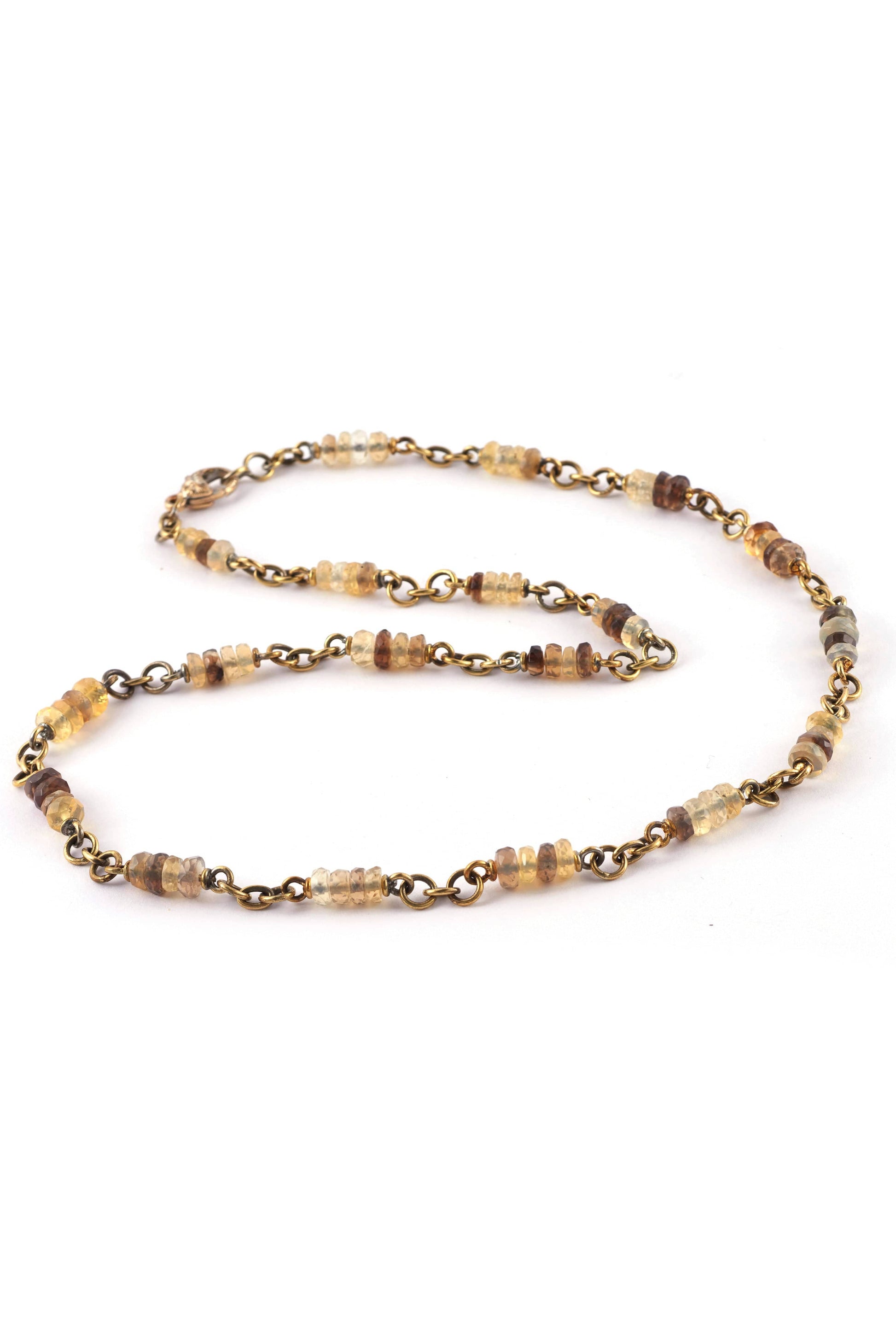 SYLVA & CIE-Faceted Opal Bead Necklace-YELLOW GOLD