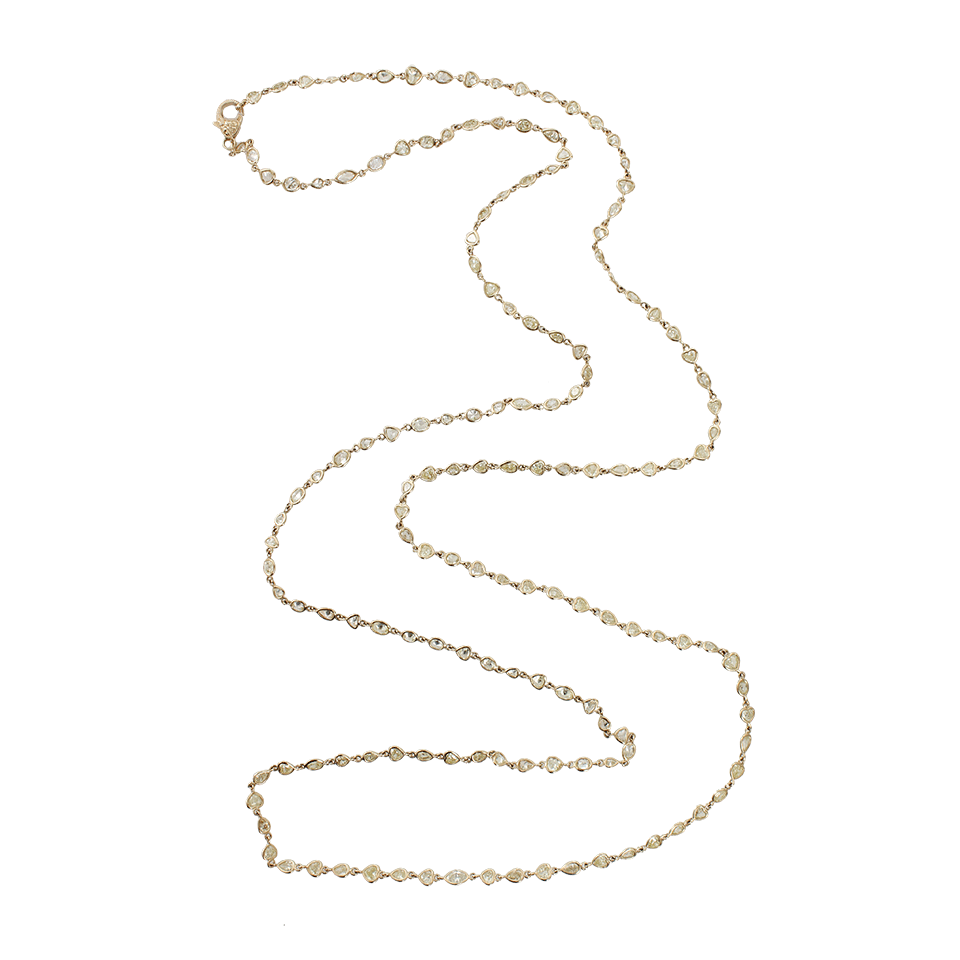 SYLVA & CIE-Fancy Yellow Diamond Chain Necklace-YELLOW GOLD