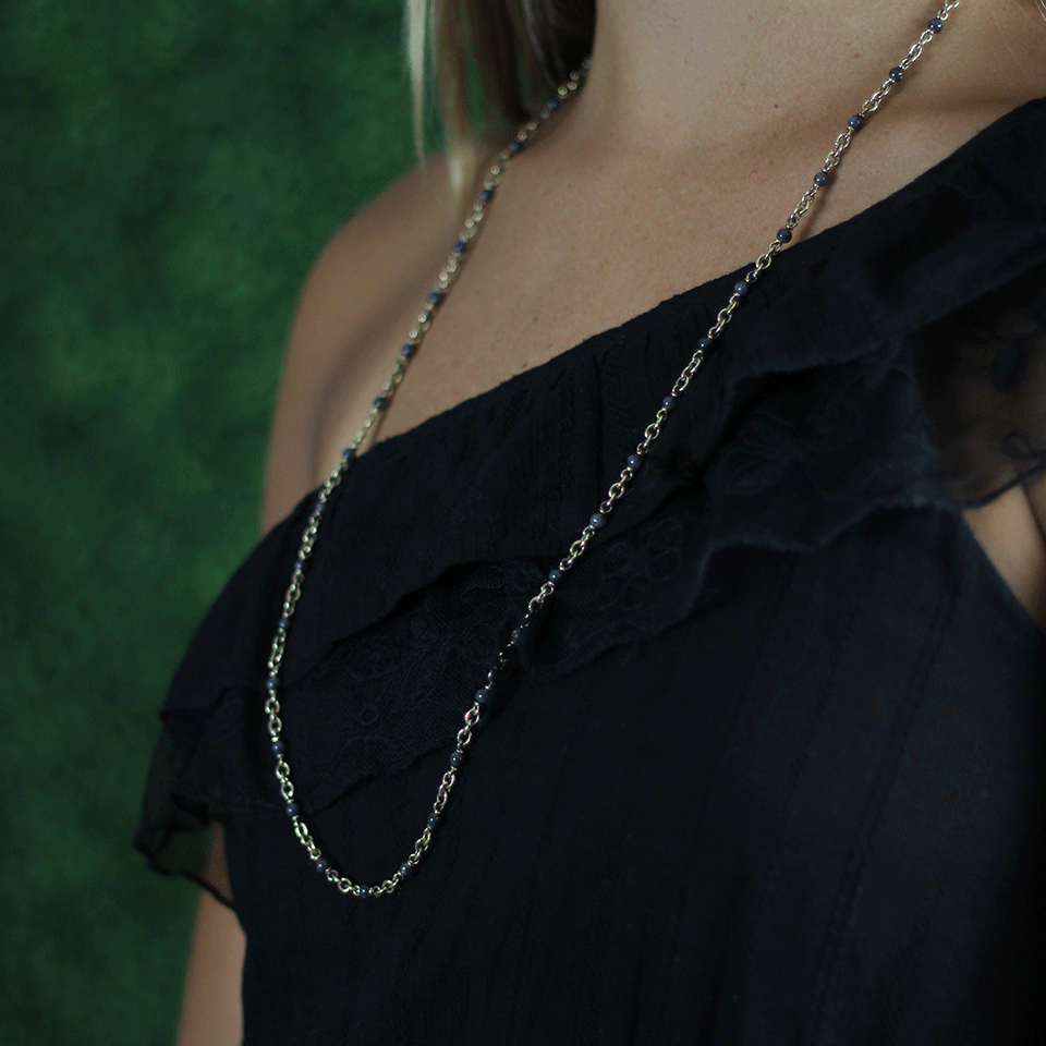 SYLVA & CIE-Kyonite Bead Necklace-YELLOW GOLD