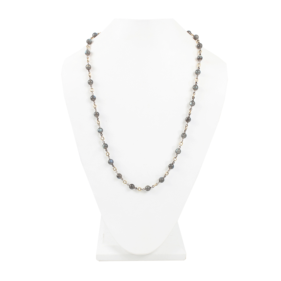 SYLVA & CIE-Labradorite Bead Chain Necklace-YELLOW GOLD