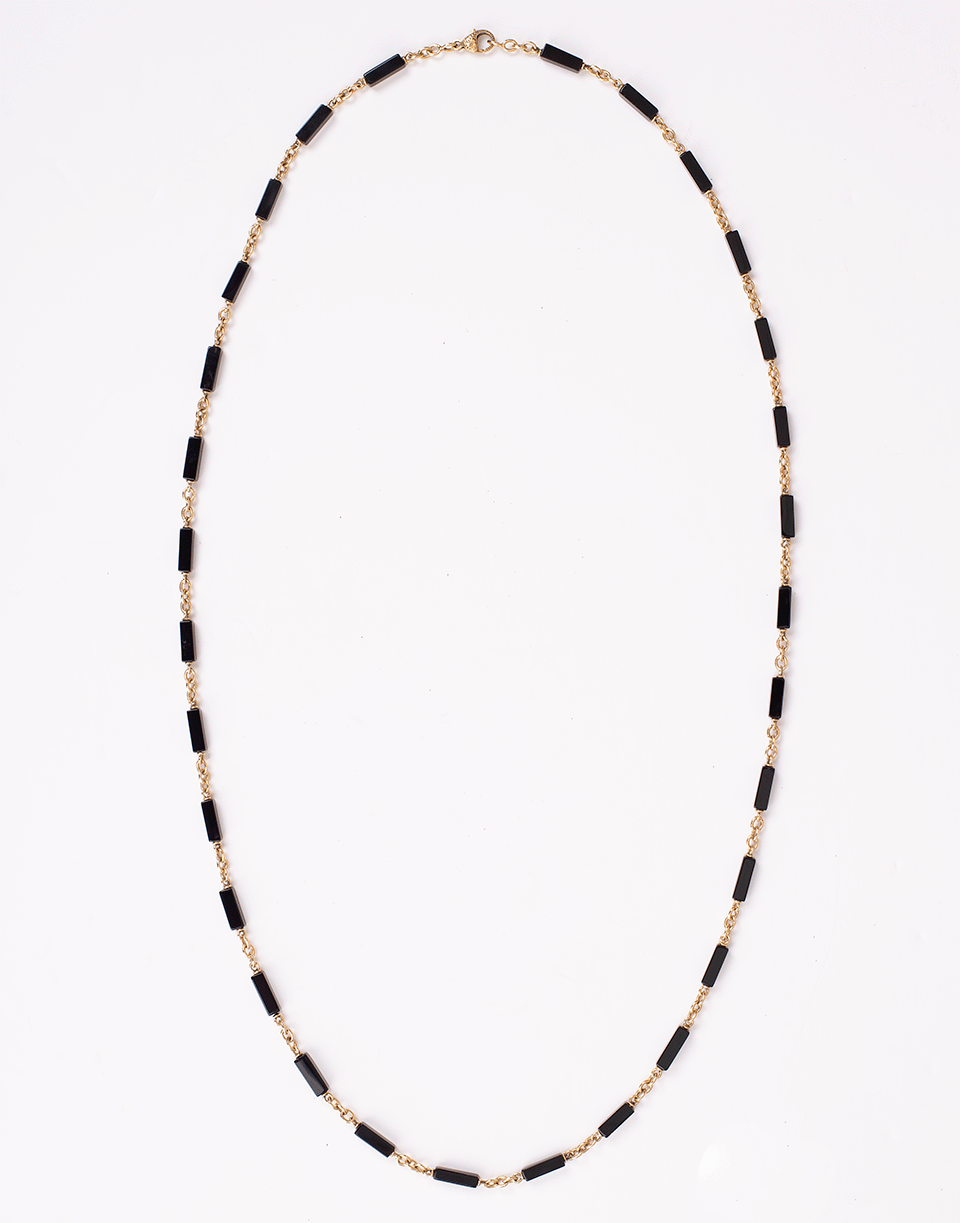 SYLVA & CIE-Onyx Bead Luca Chain-YELLOW GOLD