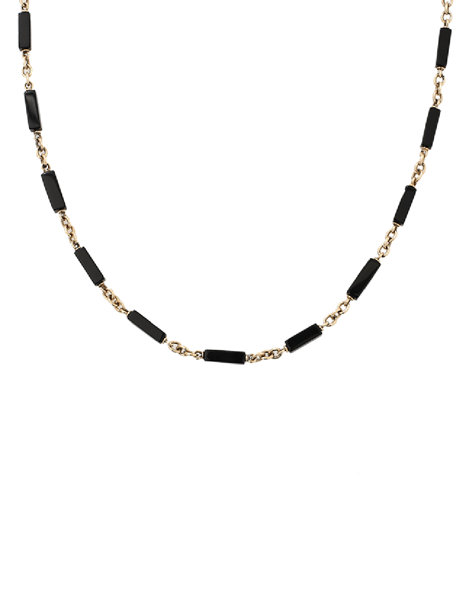 SYLVA & CIE-Onyx Bead Luca Chain-YELLOW GOLD