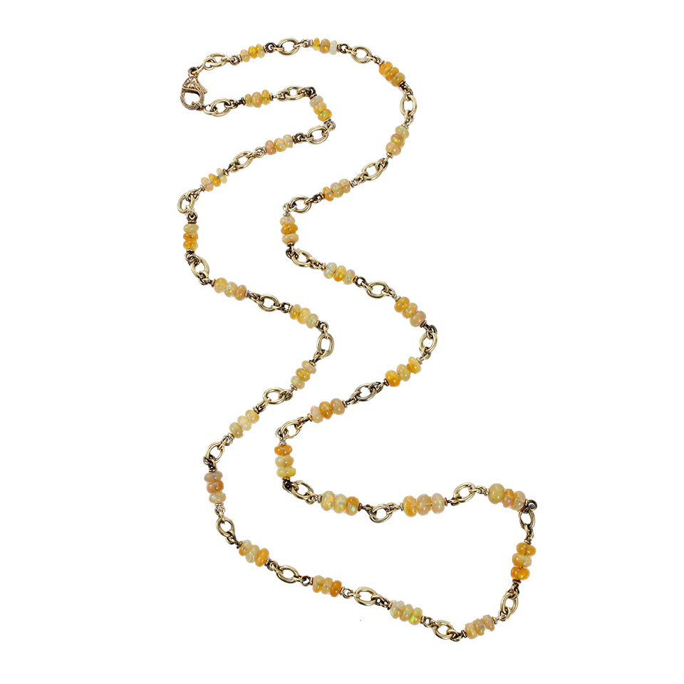 SYLVA & CIE-Opal Bead Necklace-YELLOW GOLD