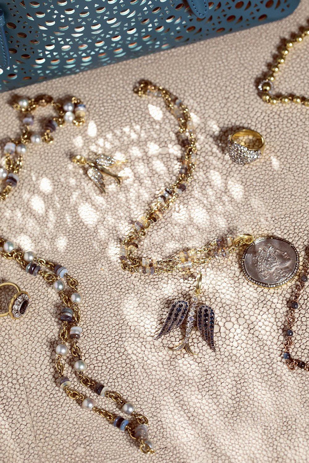 SYLVA & CIE-Opal Pearl Necklace-YELLOW GOLD