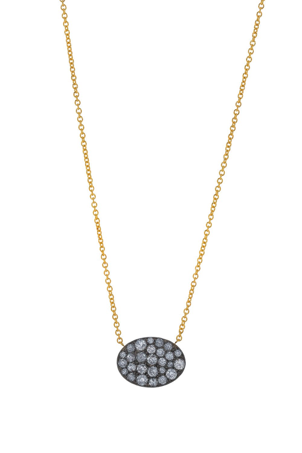 SYLVA & CIE-Oval Ten Table Pendant Necklace-YELLOW GOLD