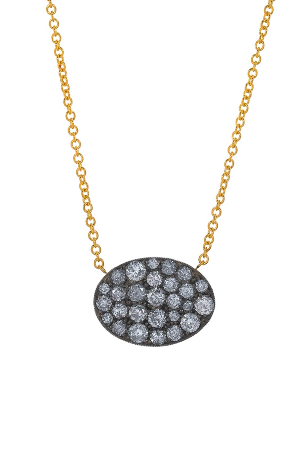 SYLVA & CIE-Oval Ten Table Pendant Necklace-YELLOW GOLD