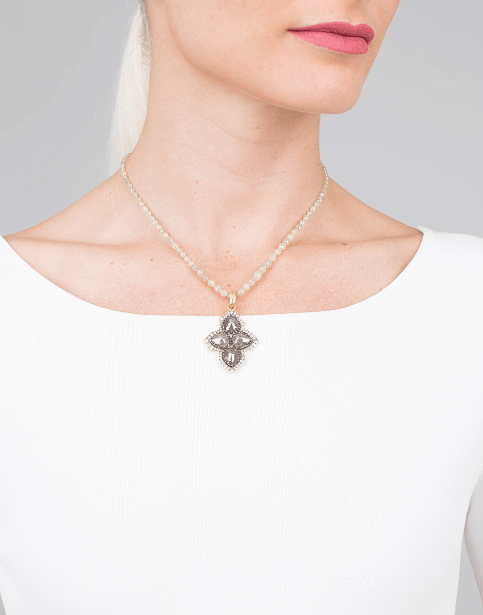 SYLVA & CIE-Rough Diamond Bead Necklace-YELLOW GOLD