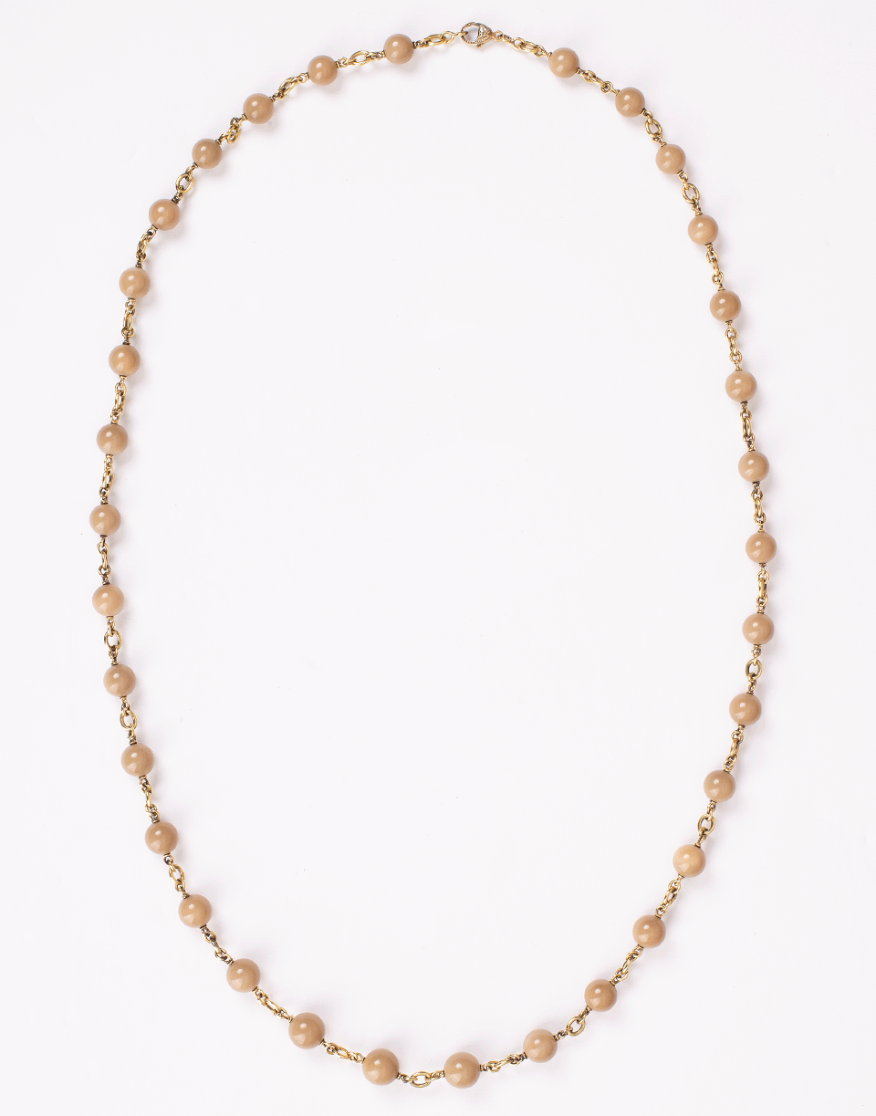 SYLVA & CIE-Sea Bamboo Bead Necklace-YELLOW GOLD