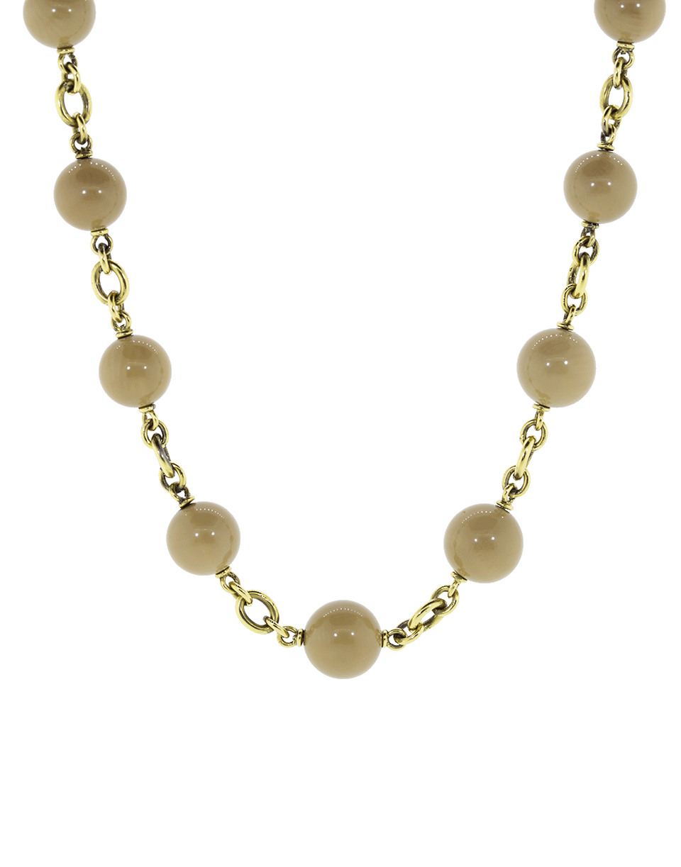 SYLVA & CIE-Sea Bamboo Bead Necklace-YELLOW GOLD