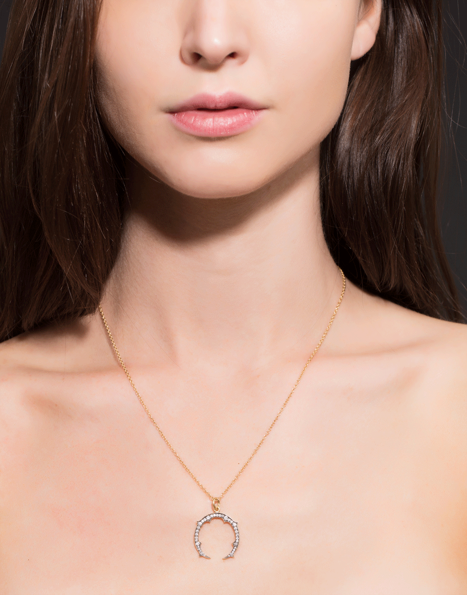 SYLVA & CIE-Small Horseshoe Pendant Necklace-YELLOW GOLD