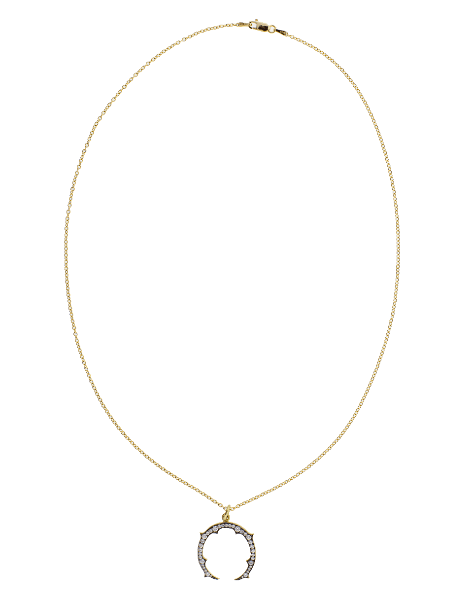 SYLVA & CIE-Small Horseshoe Pendant Necklace-YELLOW GOLD