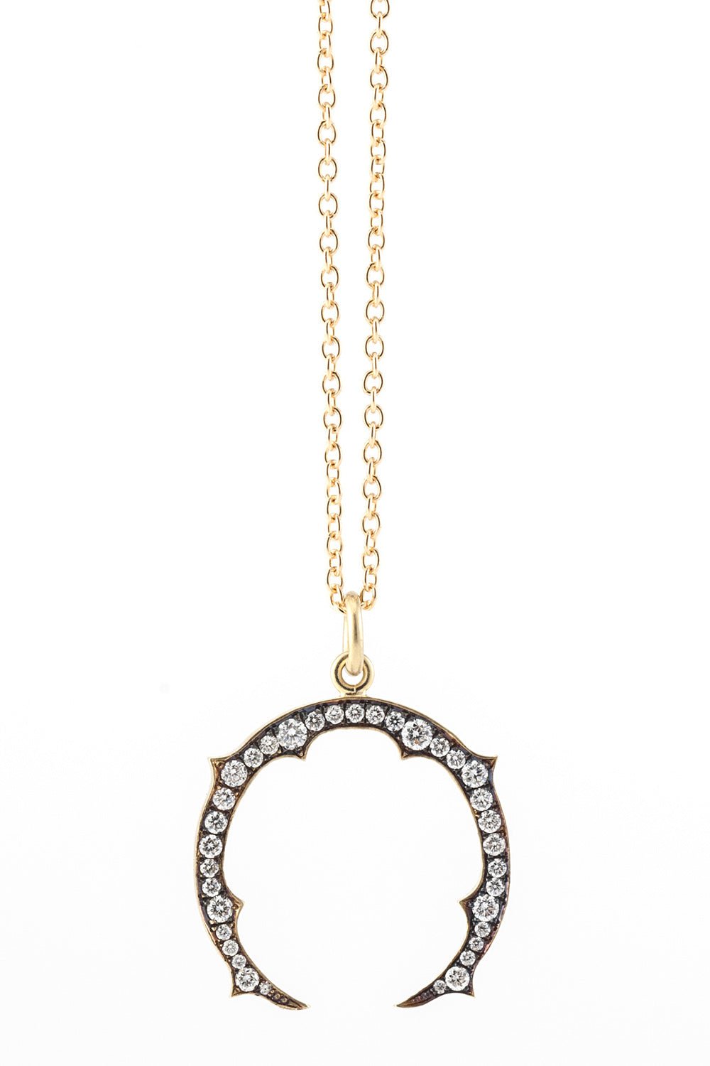 SYLVA & CIE-Small Horseshoe Pendant Necklace - Yellow Gold-YELLOW GOLD