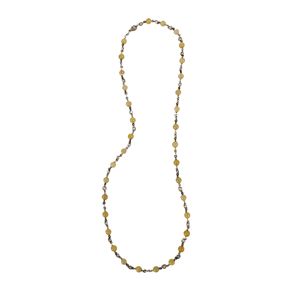 SYLVA & CIE-Zambian Yellow Opal Chain-YELLOW GOLD