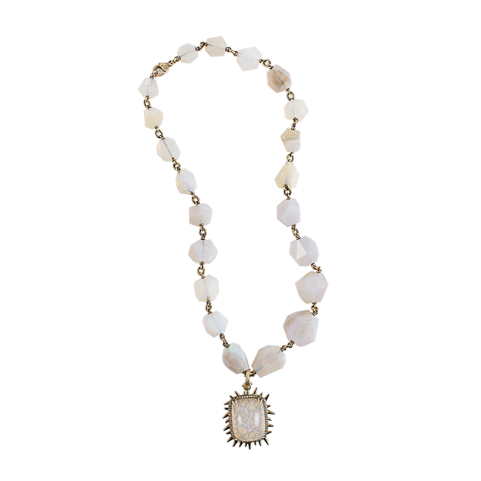 SYLVA & CIE-Opal Bead Necklace-YLW GOLD