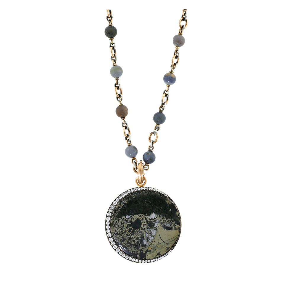 SYLVA & CIE-Ammonite Moon Pendant-ROSE GOLD