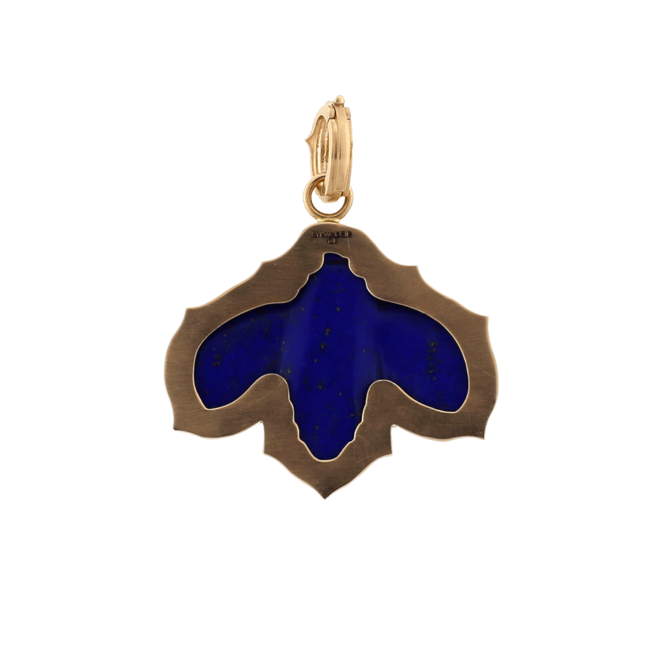 SYLVA & CIE-Carved Lapis Bee Pendant-ROSE GOLD