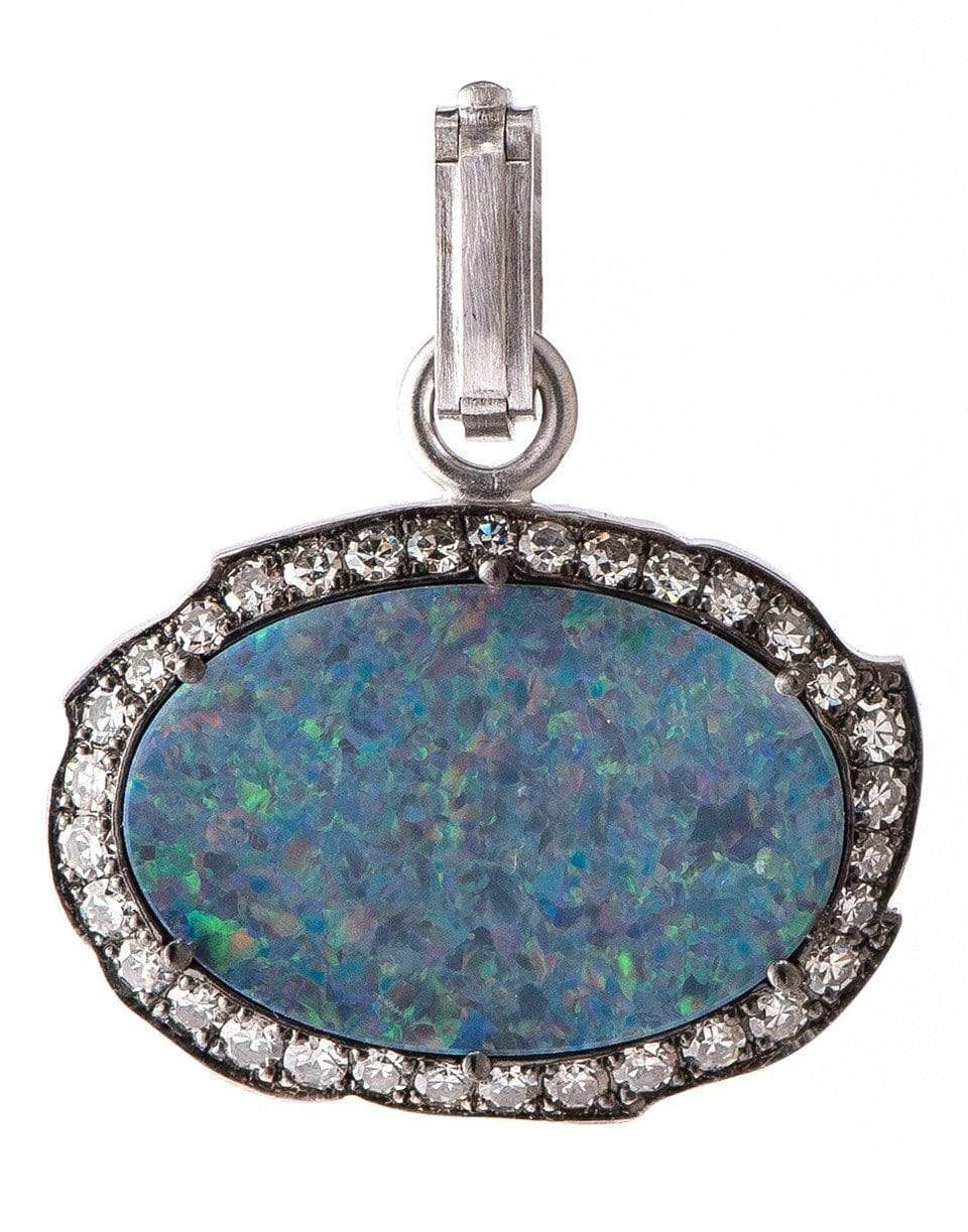 SYLVA & CIE-Opal and Diamond Pendant-WHITE GOLD