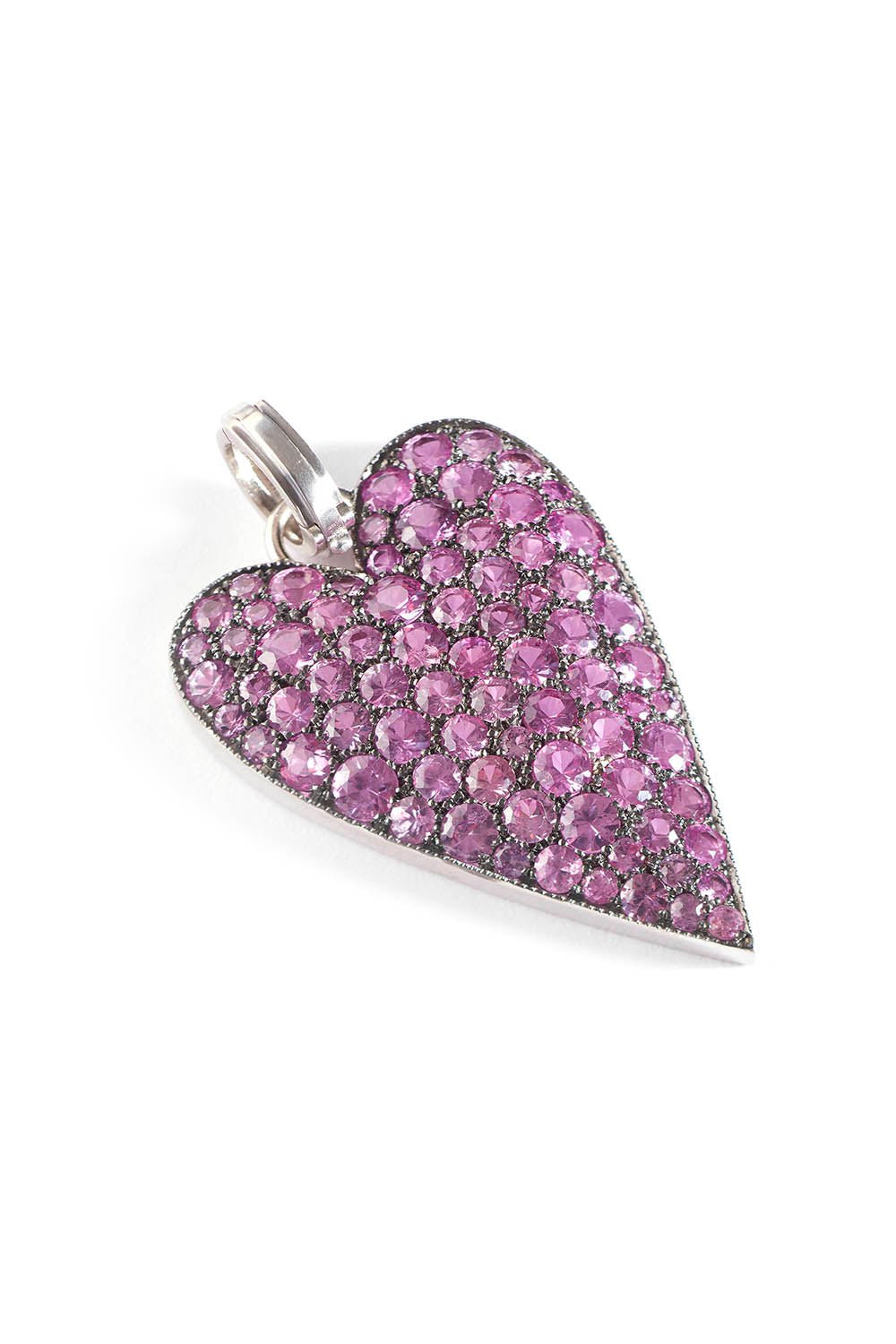 SYLVA & CIE-Pink Ceylon Sapphire Heart Pendant-WHITE GOLD