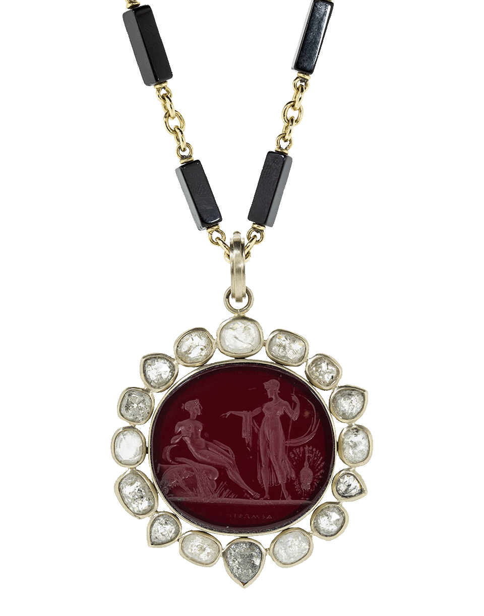 SYLVA & CIE-Venetian Cameo Pendant-WHITE GOLD