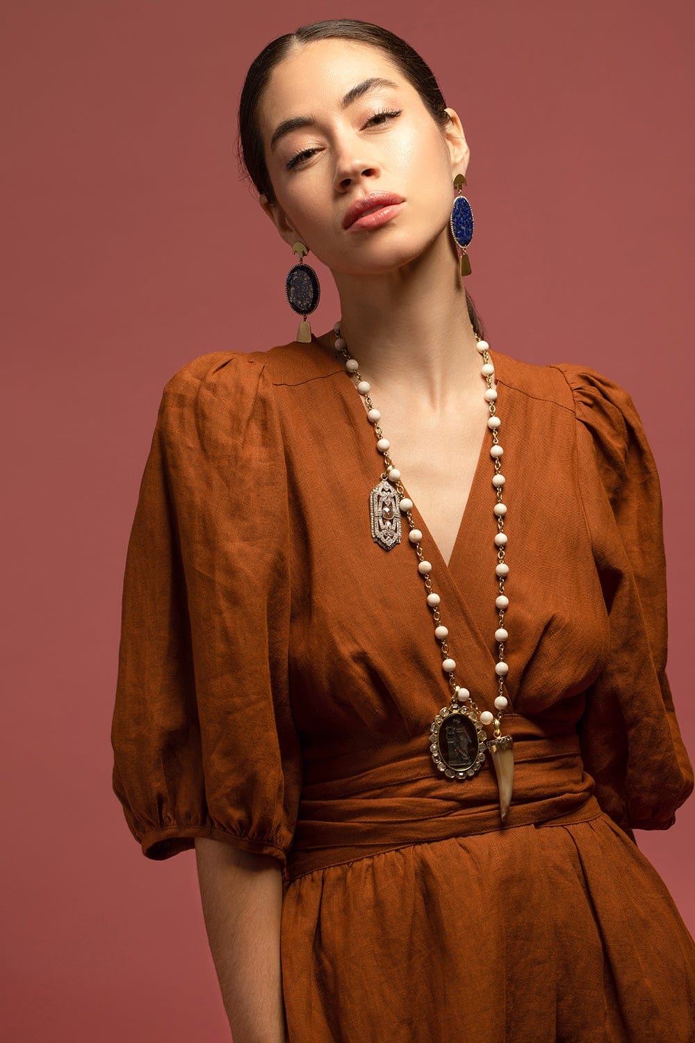 SYLVA & CIE-Bull Horn Pendant-YELLOW GOLD