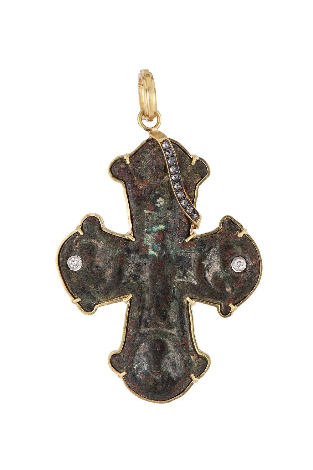 Byzantine Cross Pendant-YELLOW GOLD-JEWELRYFINE JEWELPENDANT-SYLVA & CIE