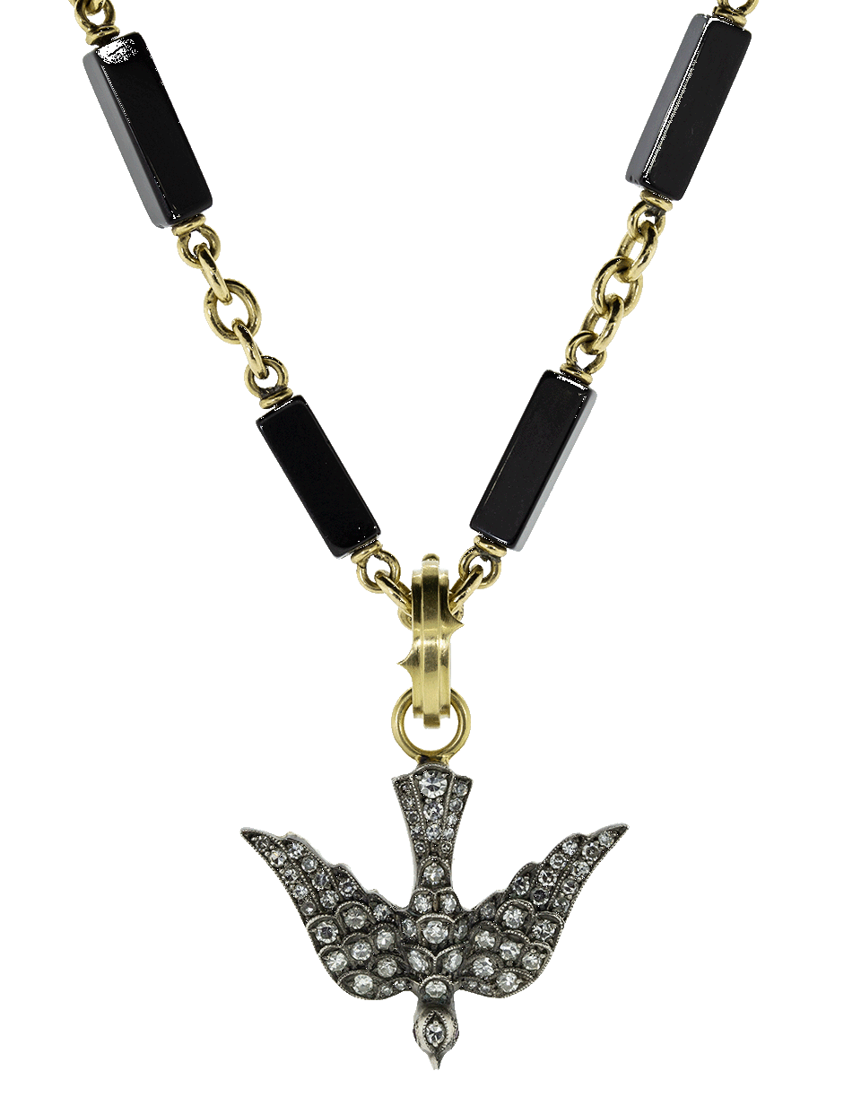 SYLVA & CIE-Diamond Swallow Pendant-YELLOW GOLD