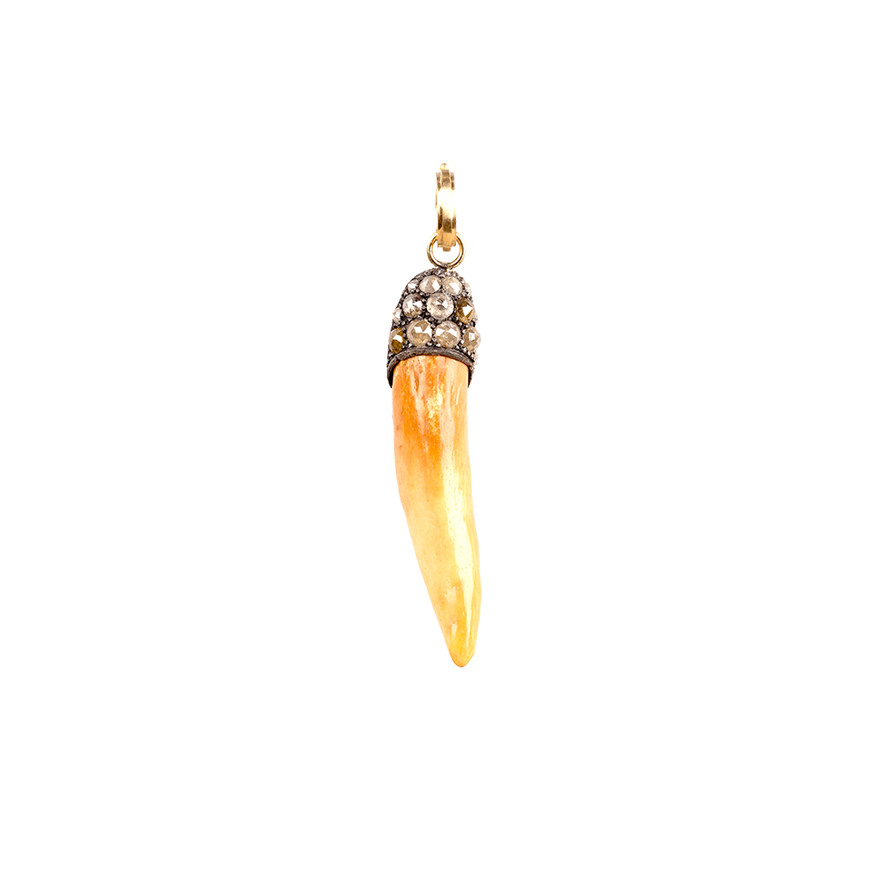SYLVA & CIE-Fossilized Walrus Tusk Pendant-YELLOW GOLD