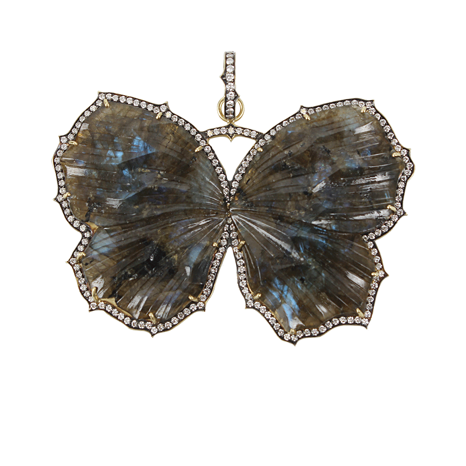 SYLVA & CIE-Labradorite Butterfly Pendant-YELLOW GOLD