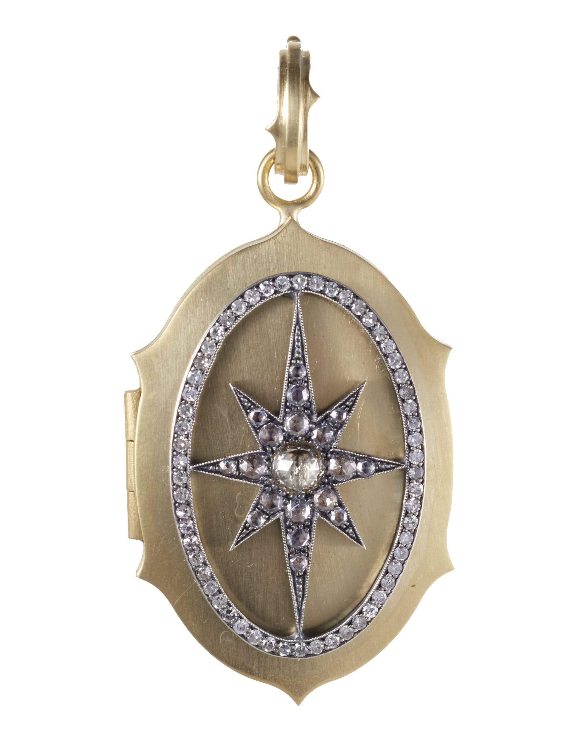 SYLVA & CIE-Large Diamond Star Locket-YELLOW GOLD
