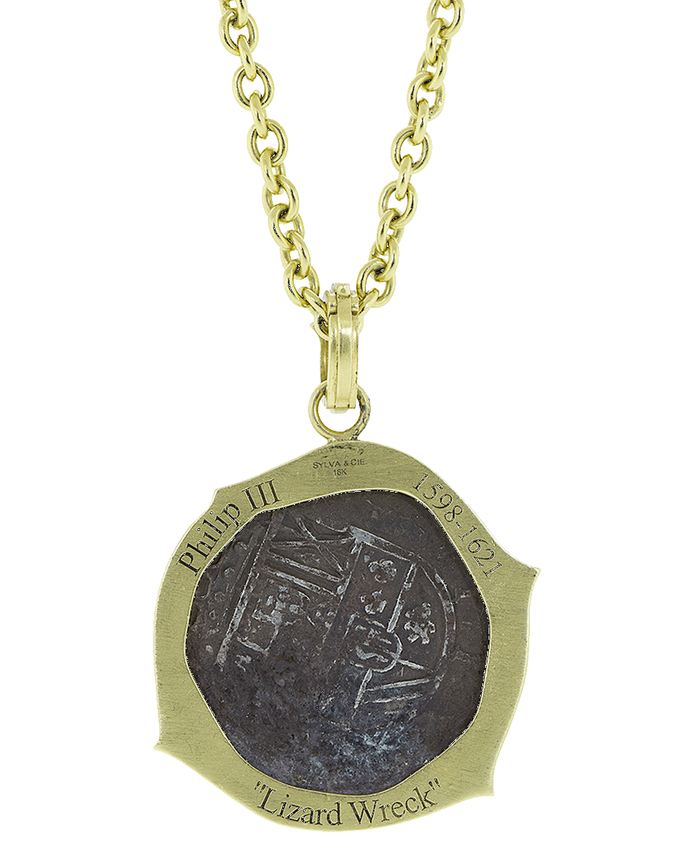 SYLVA & CIE-Lizard Wreck Coin Pendant-YELLOW GOLD