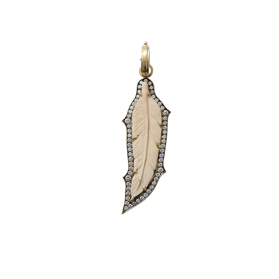 SYLVA & CIE-Mammoth Feather Pendant-YELLOW GOLD