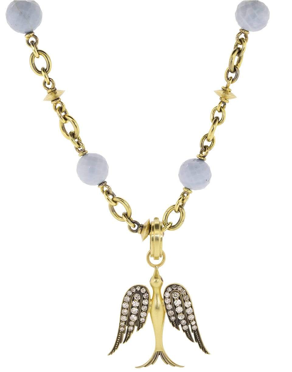SYLVA & CIE-Medium Swallow Diamond Pendant-YELLOW GOLD