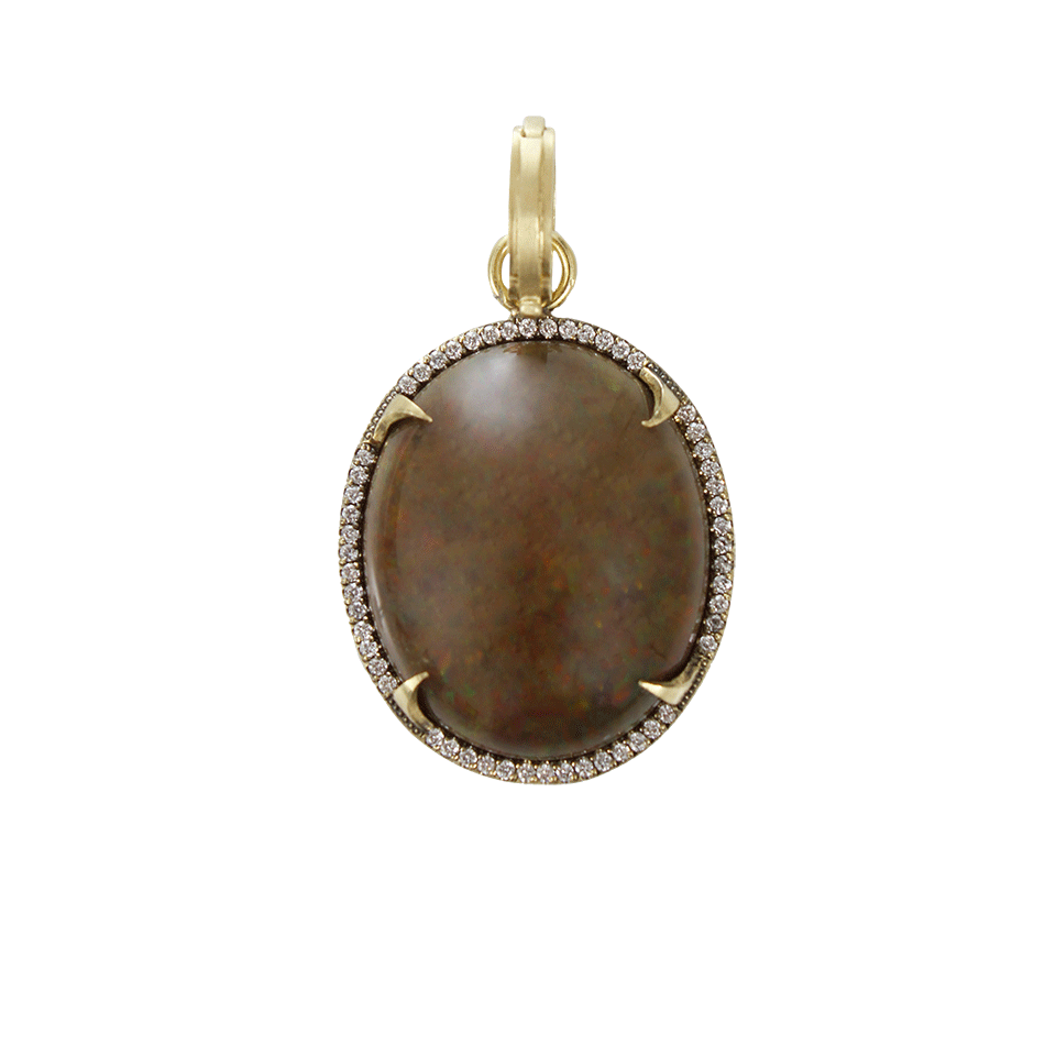 SYLVA & CIE-Opal and Diamond Pendant-YELLOW GOLD
