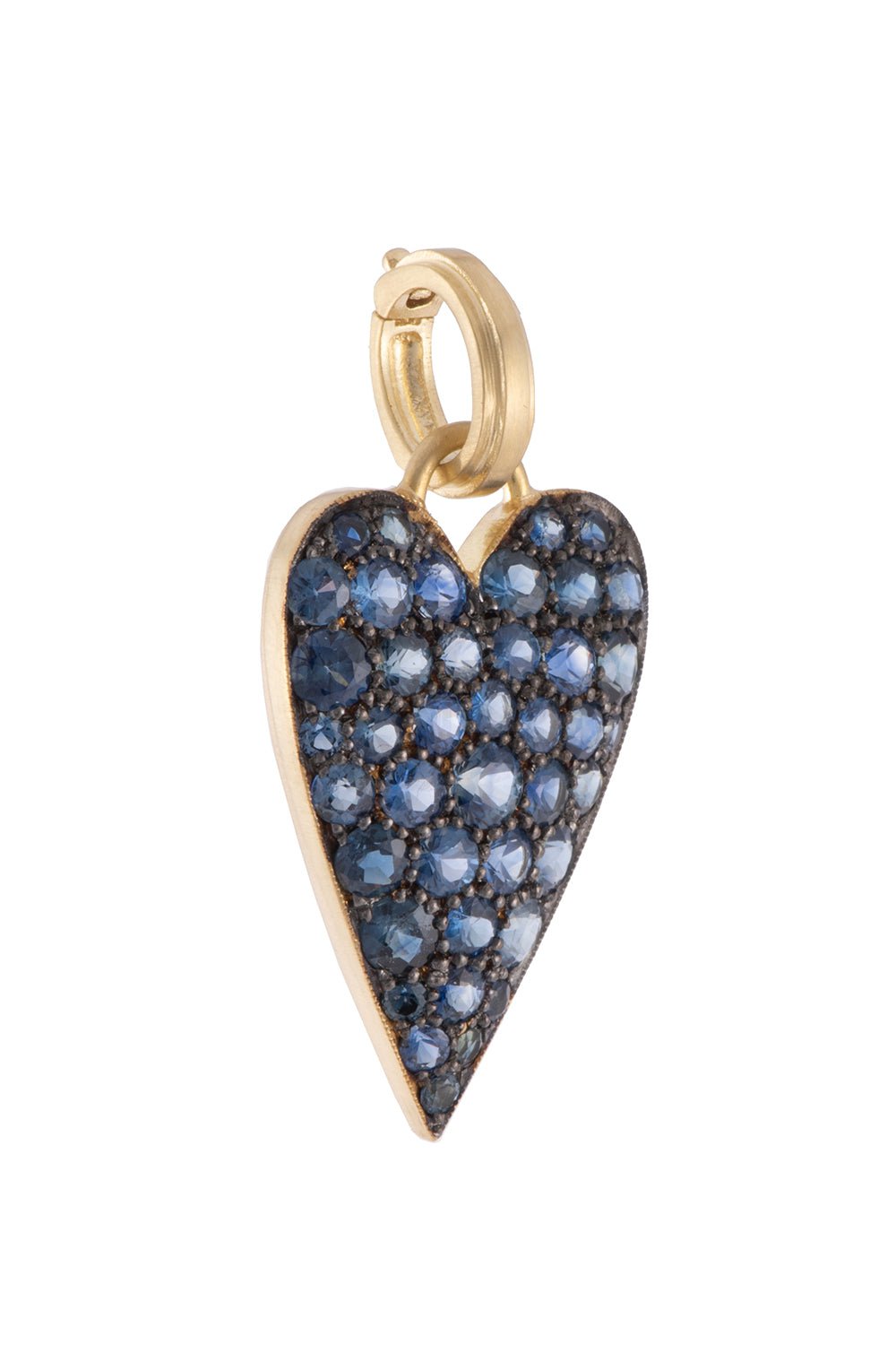 SYLVA & CIE-Sapphire Heart Pendant-YELLOW GOLD