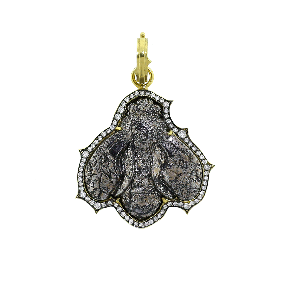 SYLVA & CIE-Silver Calcite Bee Pendant-YELLOW GOLD
