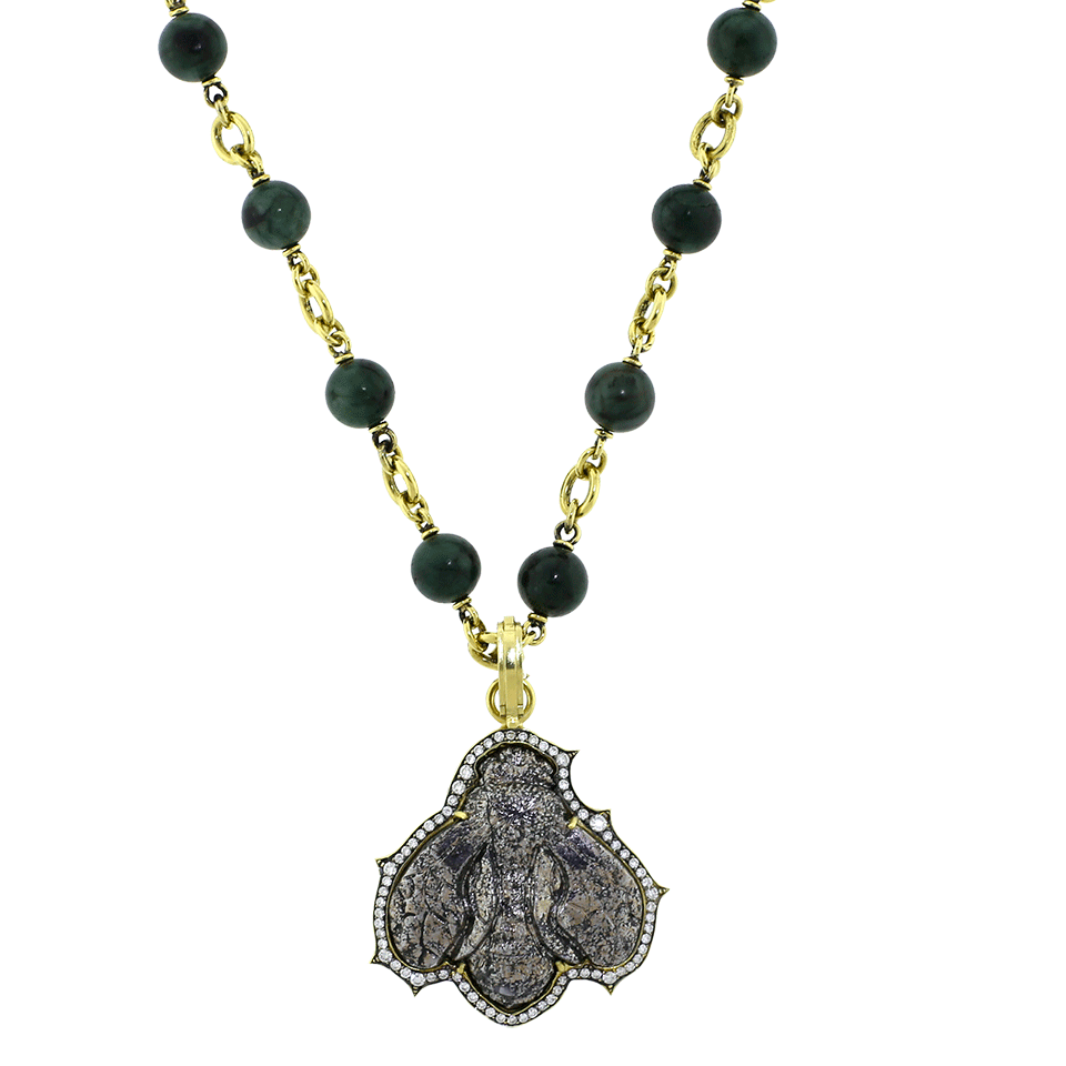 SYLVA & CIE-Silver Calcite Bee Pendant-YELLOW GOLD