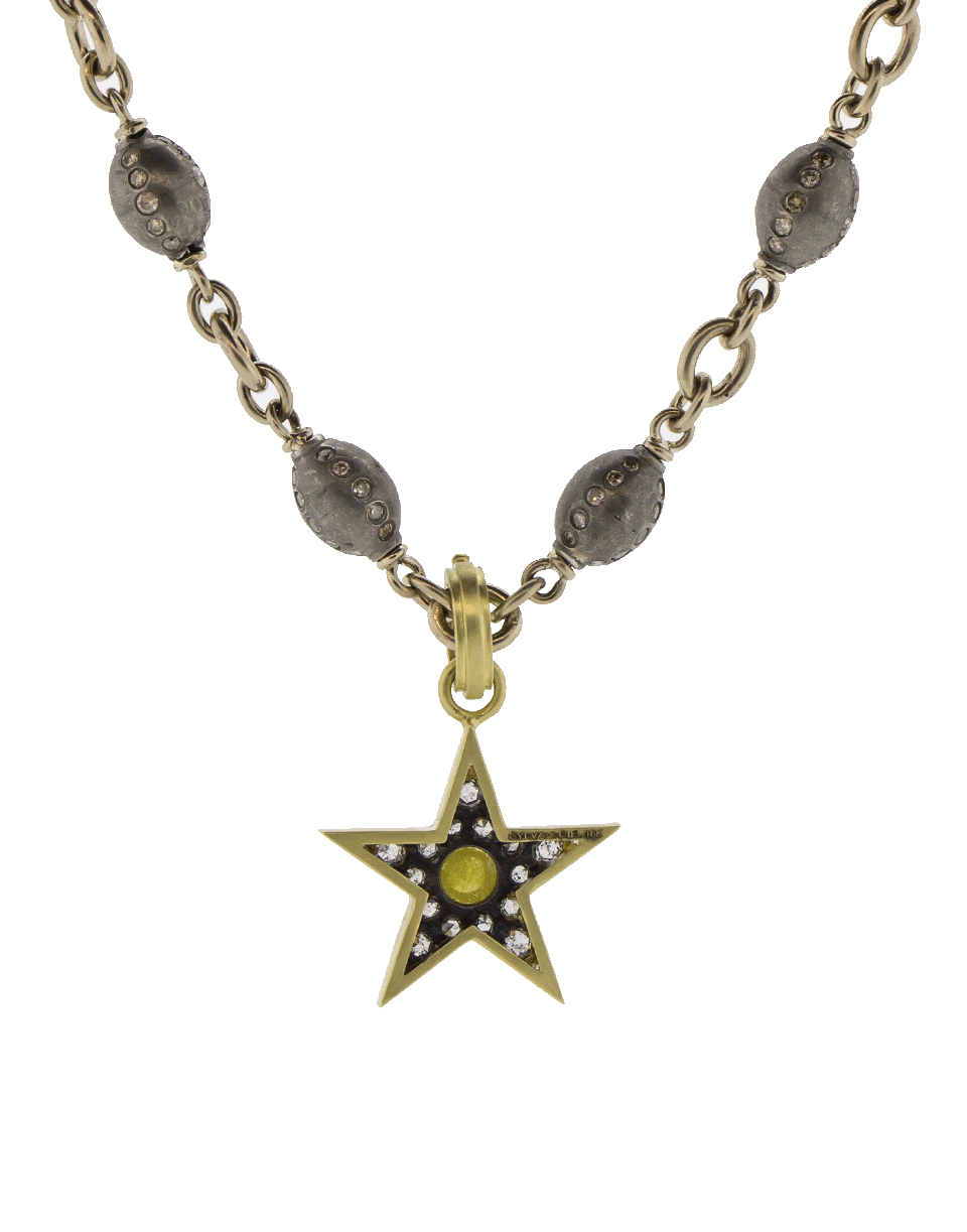 SYLVA & CIE-Small Rough Diamond Star Pendant-YELLOW GOLD