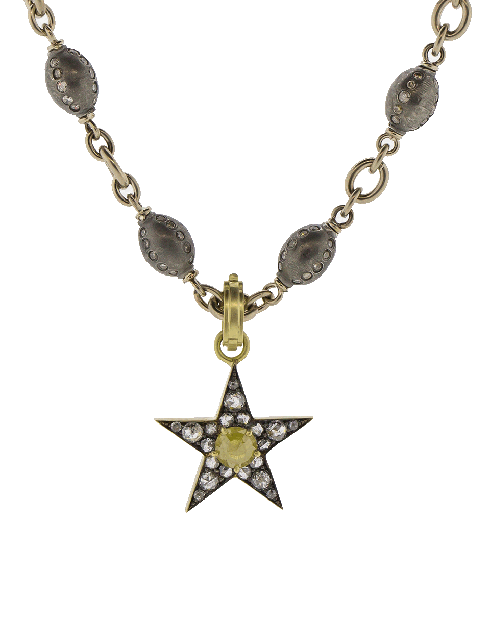 SYLVA & CIE-Small Rough Diamond Star Pendant-YELLOW GOLD