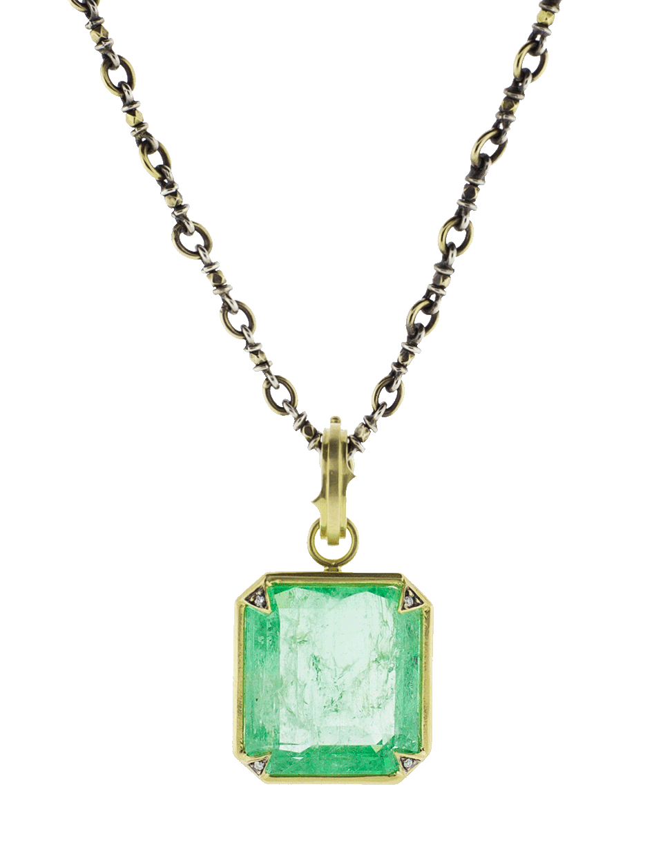 SYLVA & CIE-Square Emerald Pendant-YELLOW GOLD