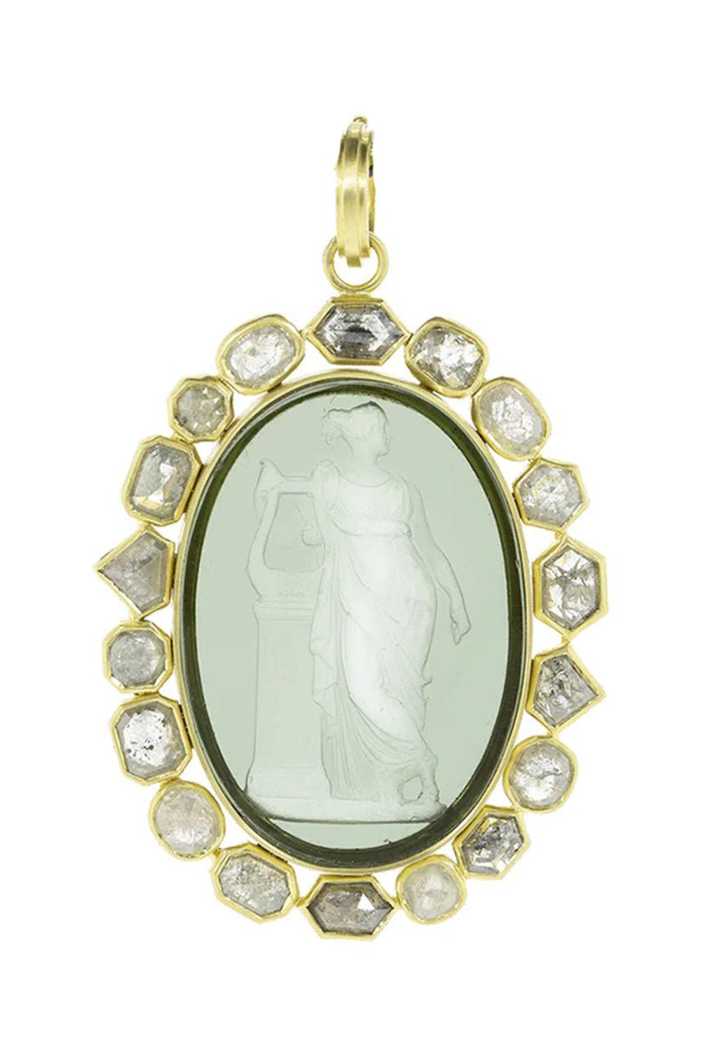 SYLVA & CIE-Venetian Glass Cameo Pendant-YELLOW GOLD