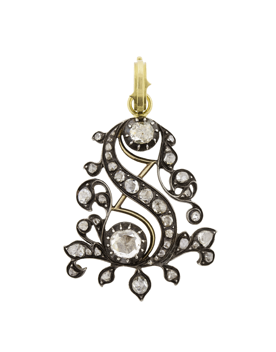 SYLVA & CIE-Vintage Georgian S Pendant-YELLOW GOLD