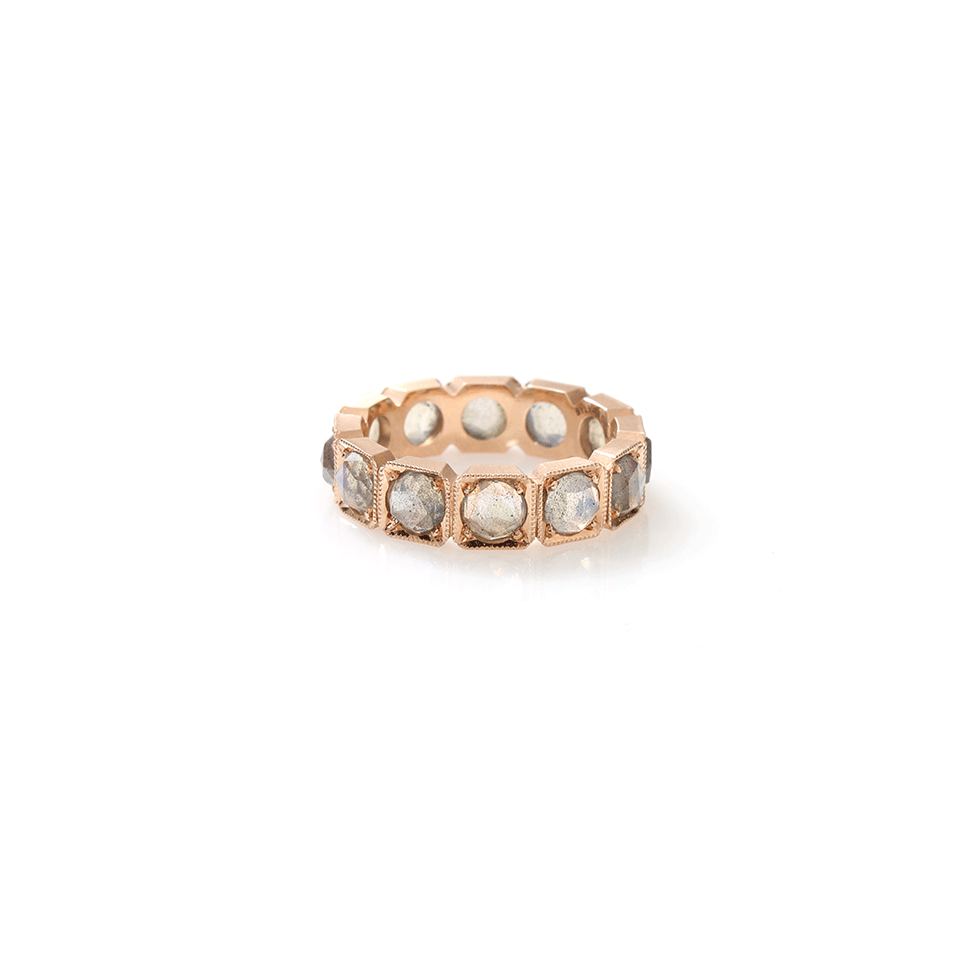 SYLVA & CIE-Square Labradorite Eternity Band-ROSE GOLD