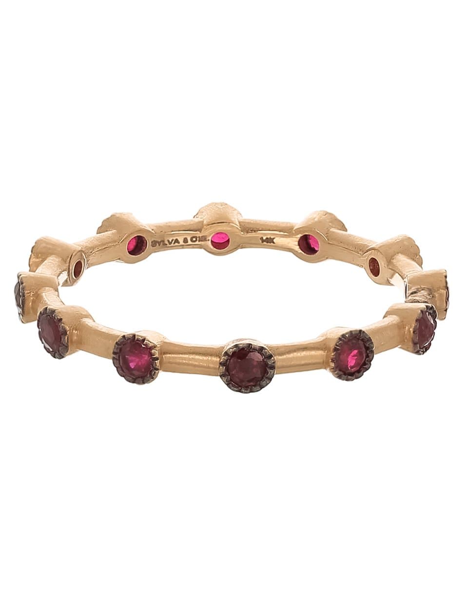 SYLVA & CIE-Ruby Dot Band Eternity Ring-ROSE GOLD