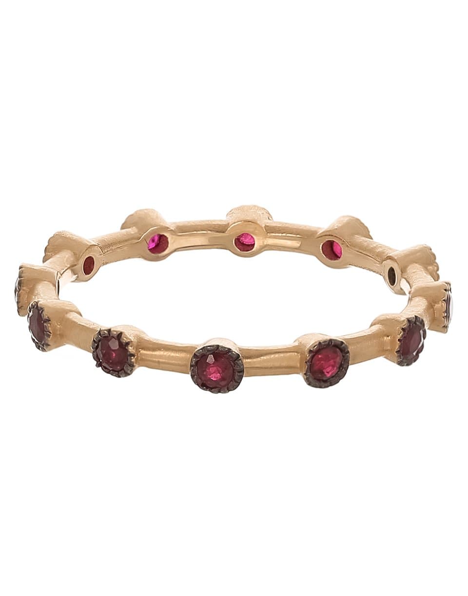 SYLVA & CIE-Ruby Dot Band Eternity Ring-ROSE GOLD